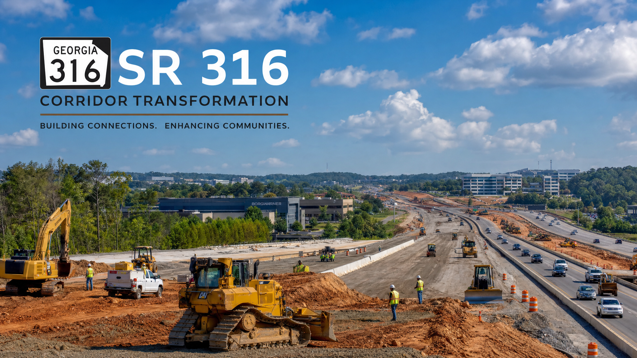 SR 316 corridor construction reshaping growth between Athens and Metro Atlanta, Georgia.