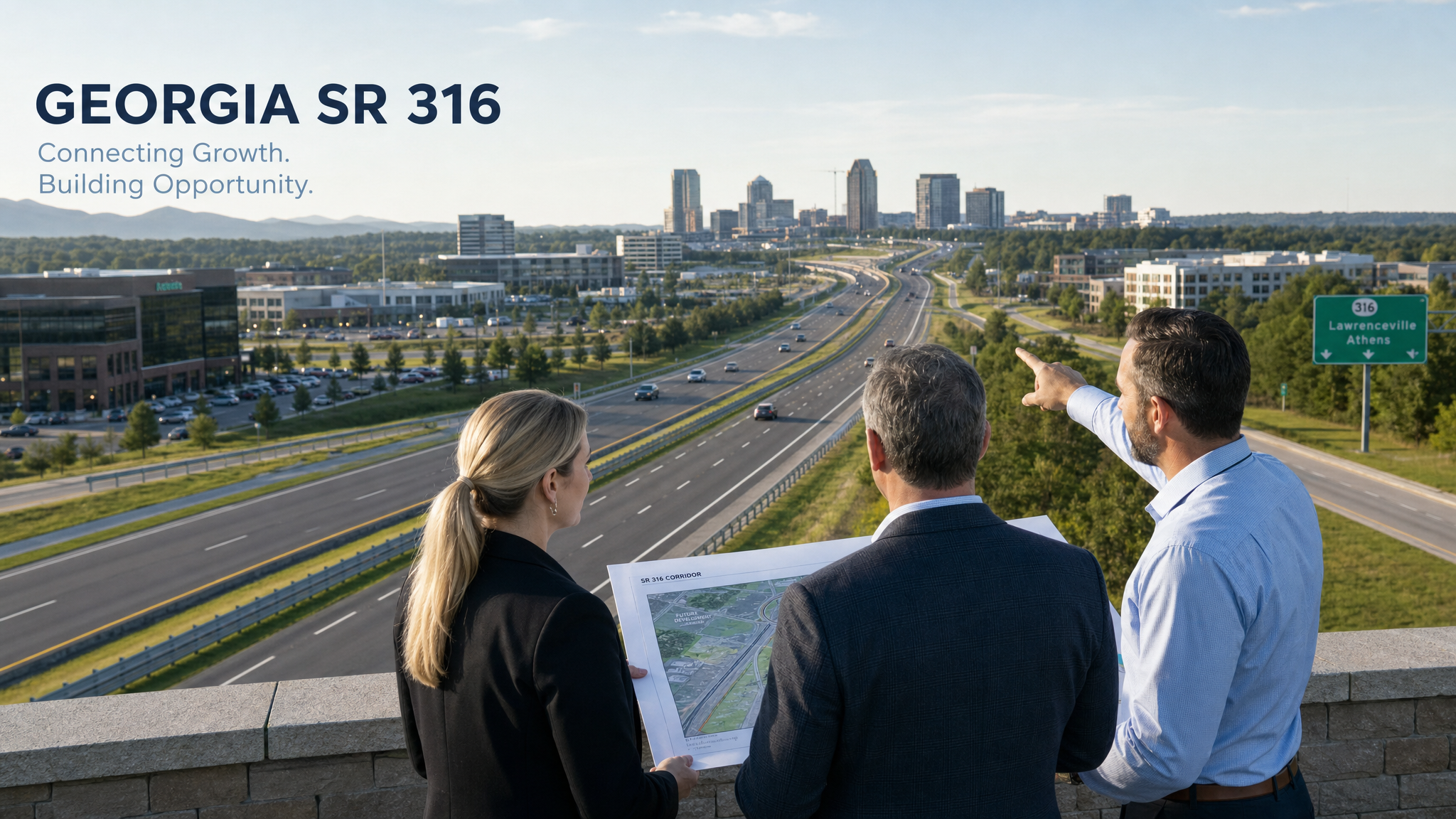 Business leaders watching SR 316 corridor economic development and infrastructure investment in Georgia.